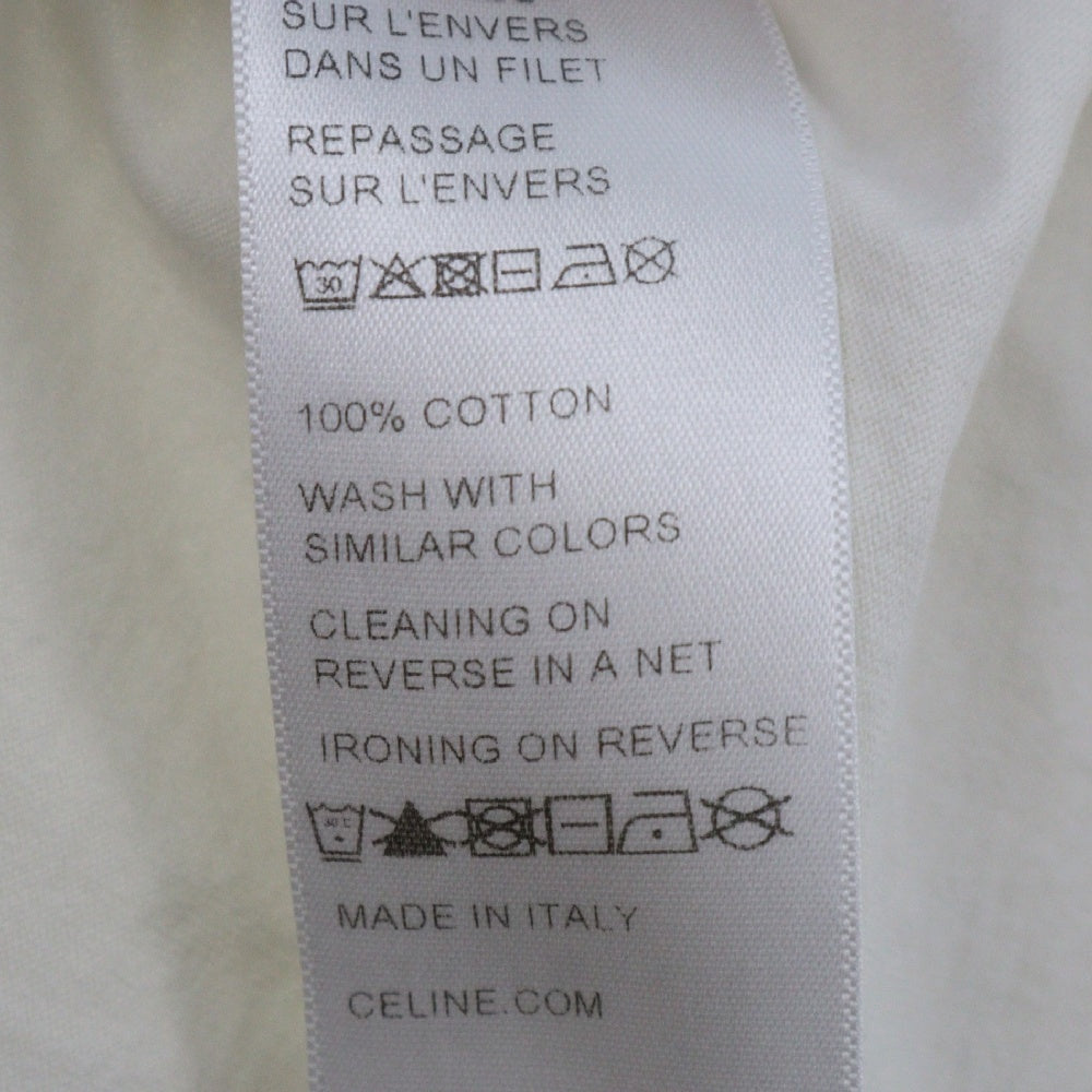 CELINE(セリーヌ) 23AW フロントロゴプリント ルーズ半袖Tシャツ ホワイト 2X49I671Q
