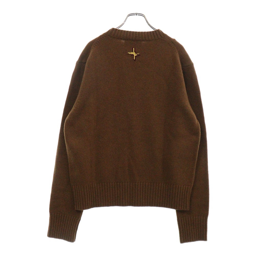 DIOR(ディオール) 24AW ×Lewis Hamilton ルイスハミルトン ロゴプリント ニットセーター ブラウン 513M609AT663
