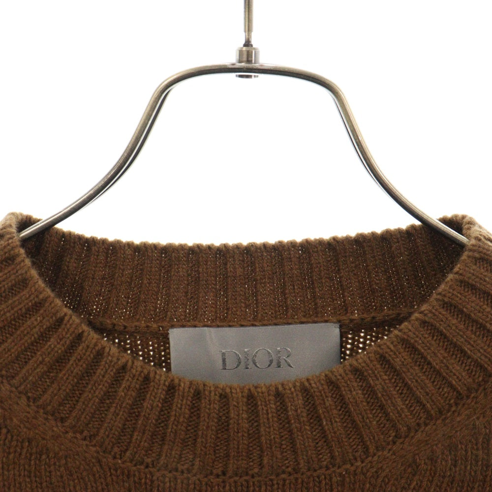 DIOR(ディオール) 24AW ×Lewis Hamilton ルイスハミルトン ロゴプリント ニットセーター ブラウン 513M609AT663