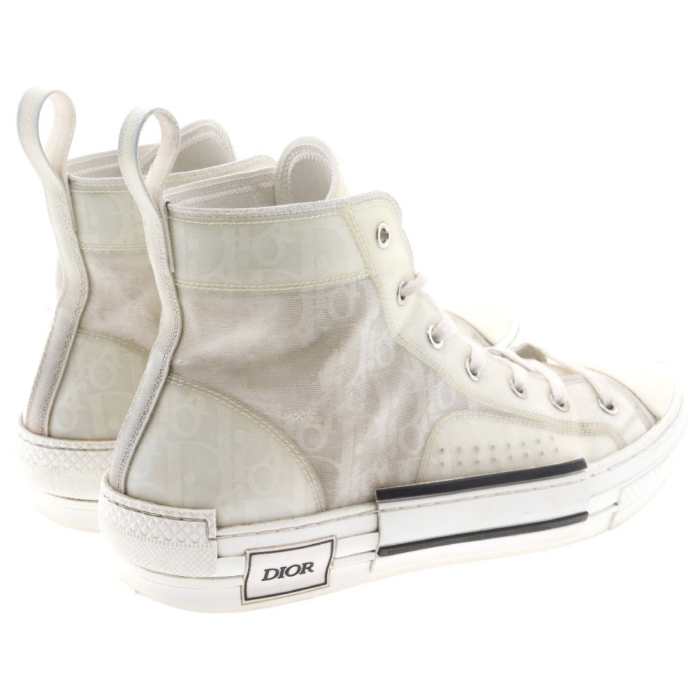 DIOR(ディオール) 19AW B23 HIGH TOP OBLIQUE SNEAKERS オブリーク 総柄 ハイカットスニーカー 3SH118YJP ホワイト