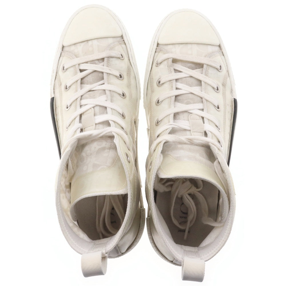 DIOR(ディオール) 19AW B23 HIGH TOP OBLIQUE SNEAKERS オブリーク 総柄 ハイカットスニーカー 3SH118YJP ホワイト