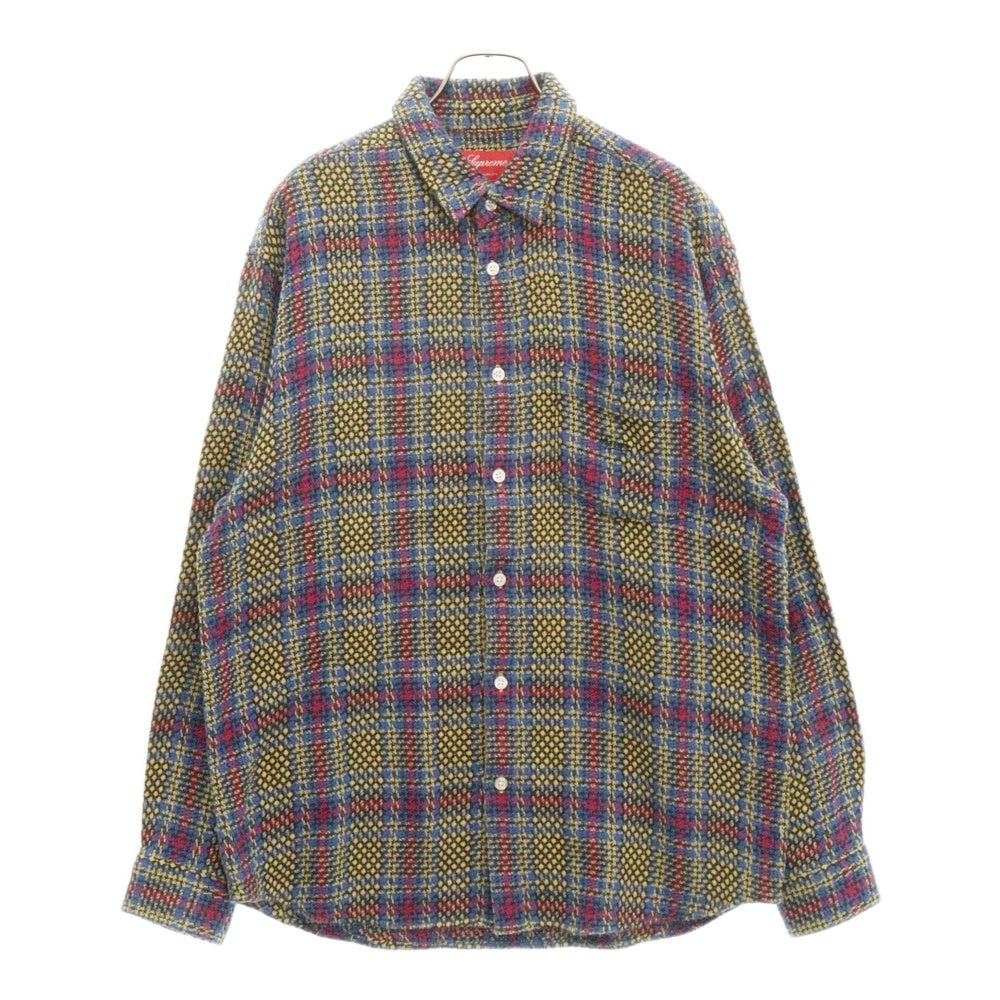 SUPREME(シュプリーム) 23SS basket weave plaid shirt バスケット ウィーブ チェック 長袖 シャツ マルチ