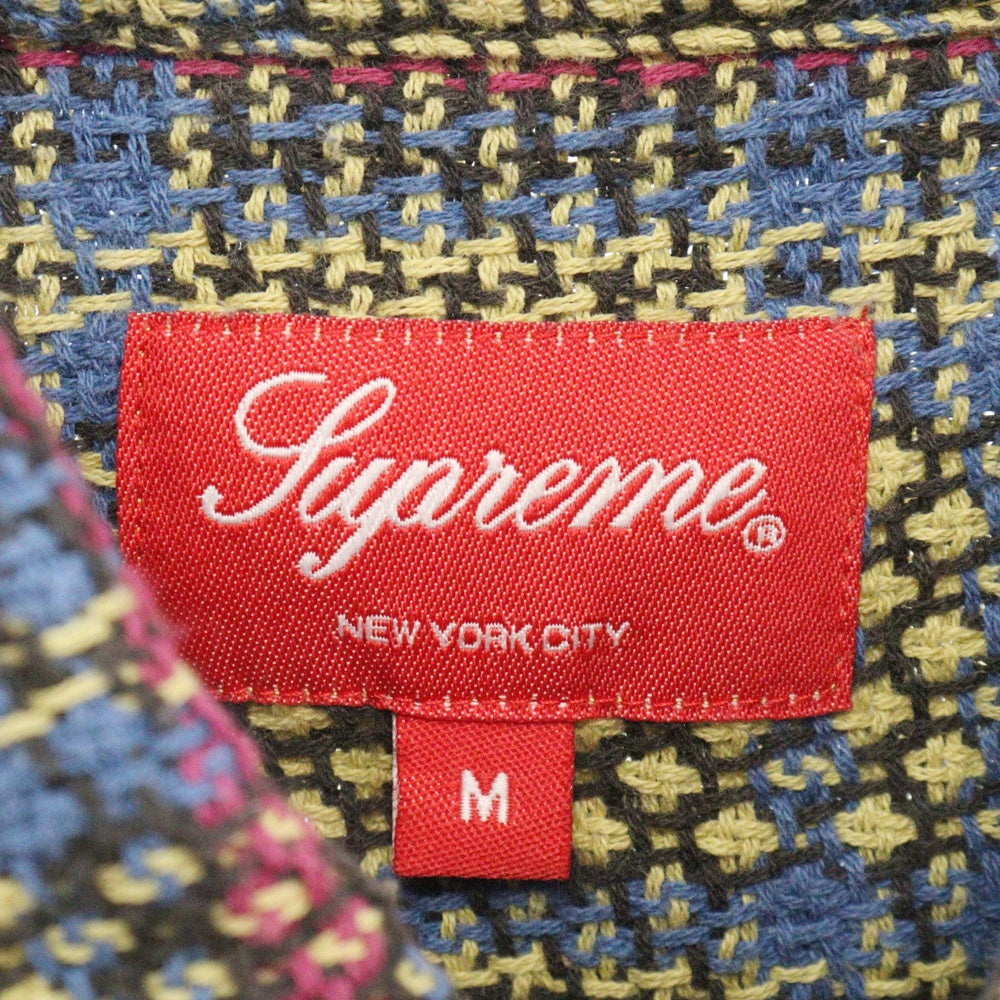 SUPREME(シュプリーム) 23SS basket weave plaid shirt バスケット ウィーブ チェック 長袖 シャツ マルチ