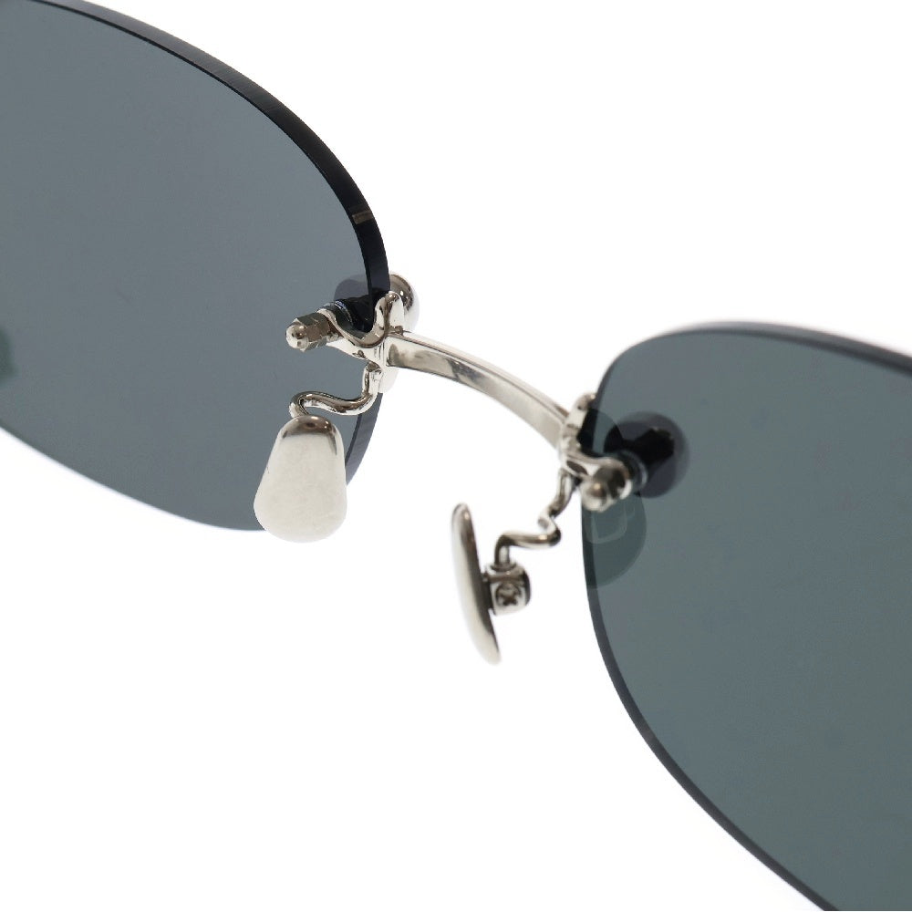 AMBUSH(アンブッシュ) Pierced Sunglasse 12114551 ピアス装飾サングラス シルバーテンプルアイウェア 眼鏡 ブラック/シルバー