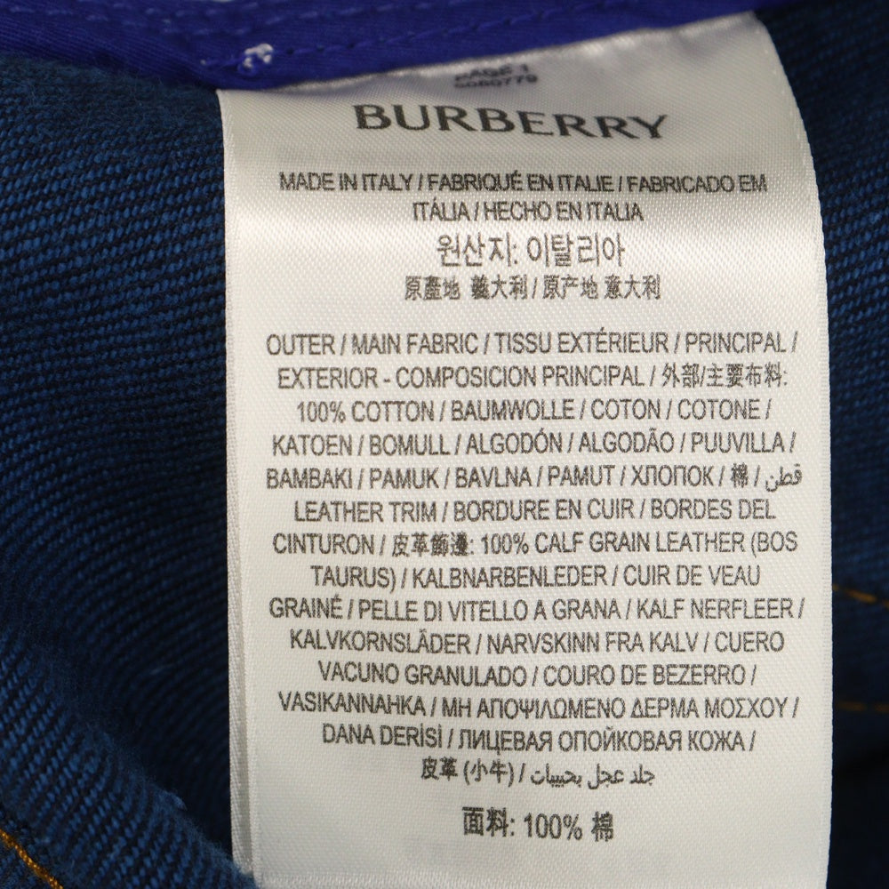 BURBERRY(バーバリー) ワイドジーンズ 裾ローズデザイン デニムロングパンツ インディゴ 8080779