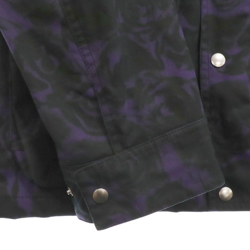 BURBERRY(バーバリー) ローズプリントフーデットジップアップジャケット パープル/ブラック 8076688