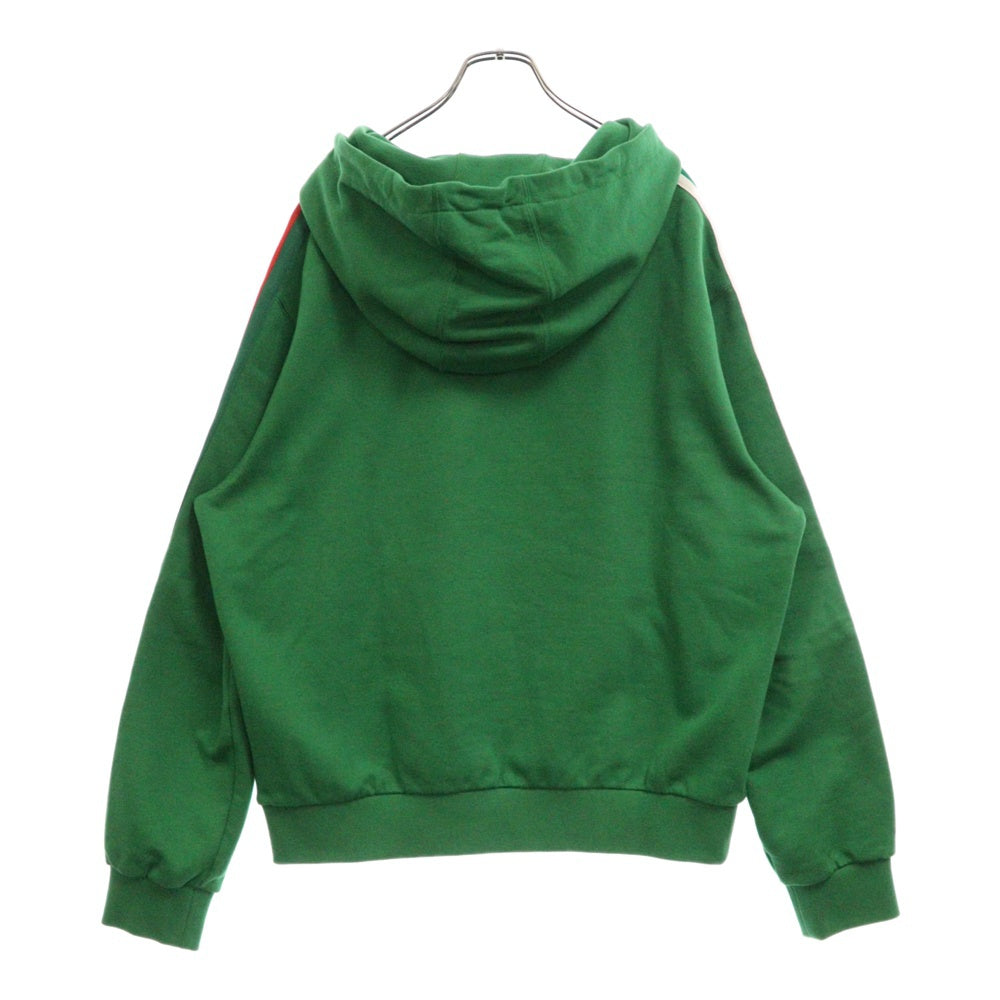 GUCCI(グッチ) 22SS ×adidas Cotton Sweatshirt 692107 XJEKQ アディダス サイドライン プルオーバースウェットパーカー グリーン