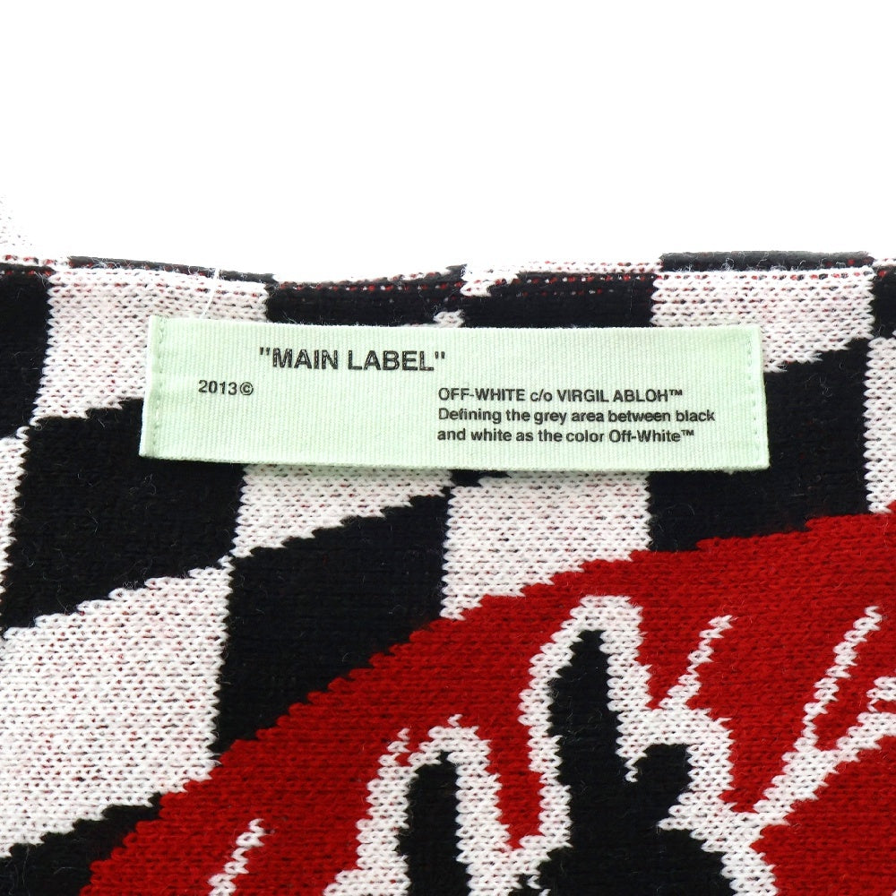 OFF-WHITE(オフホワイト) Checker Leaf Scarf チェッカーフラッグマフラー スカーフ OMMA001F174071429920