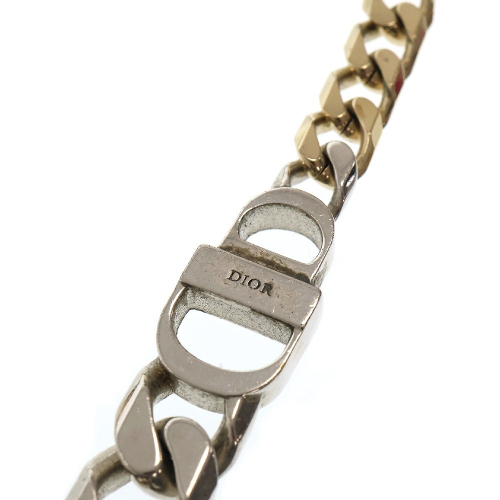 DIOR(ディオール) x Sacai Necklace Brass & Resin Pear CD ICONl パールチェーンネックレス シルバー/ゴールド