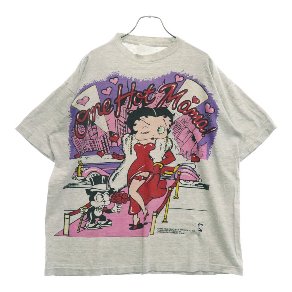 VINTAGE(ヴィンテージ) 90s BETTY BOOP TEE ベティブープ 両面プリント半袖Tシャツ カットソー グレー