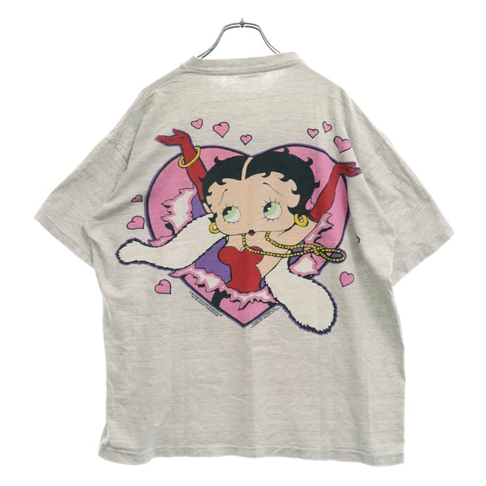 VINTAGE(ヴィンテージ) 90s BETTY BOOP TEE ベティブープ 両面プリント半袖Tシャツ カットソー グレー