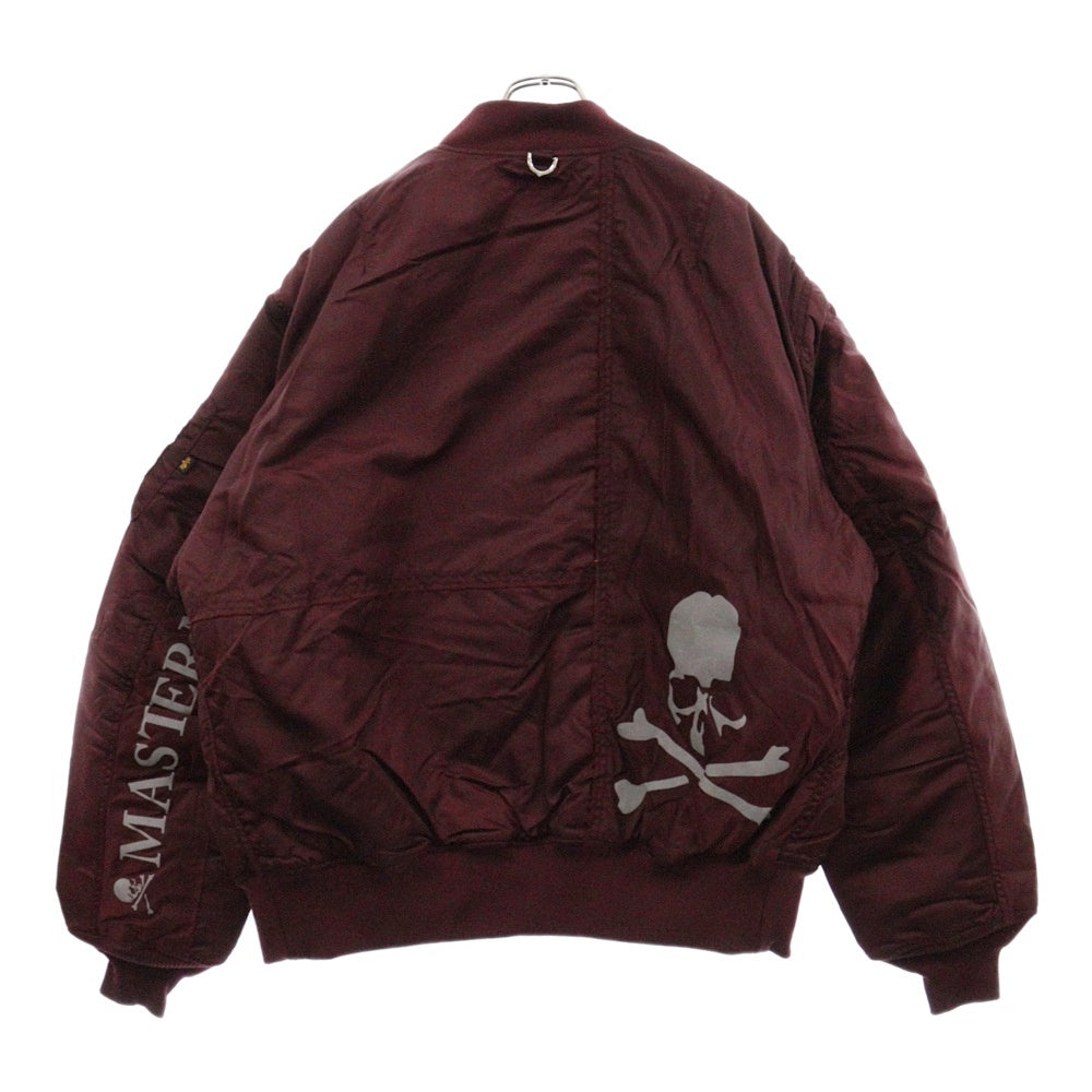 mastermind JAPAN(マスターマインドジャパン) ×Alpha PATCHED PRINT MA-1 TA1734-9006 アルファ アームロゴボンバージャケット ブルゾン バーガンディ