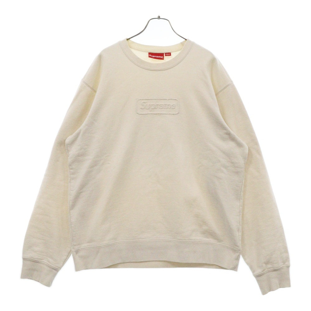 SUPREME(シュプリーム) 20SS Cutout Logo Crewneck カットアウト ロゴ クルーネック スウェット トレーナー ナチュラル