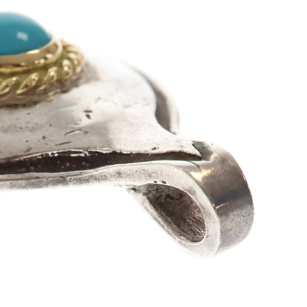 goro's(ゴローズ) 金縄ターコイズ付きスプーン ペンダントトップ シルバー/ゴールド