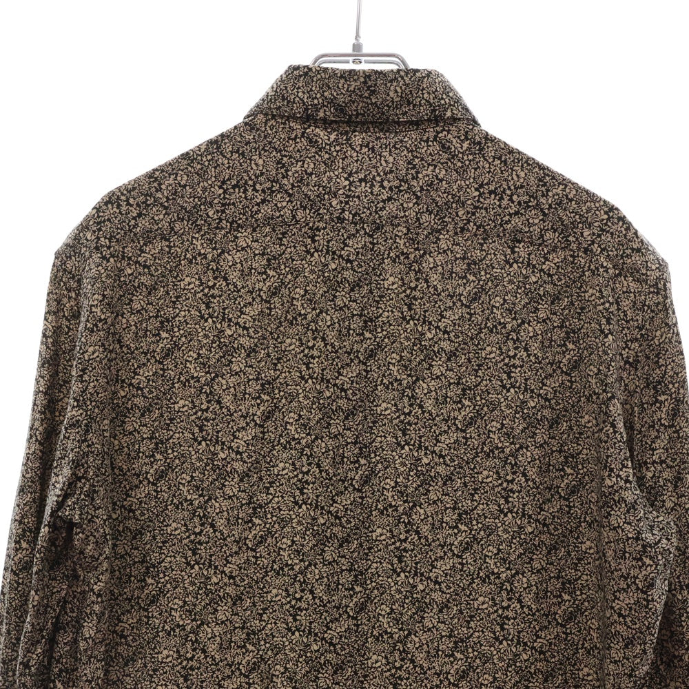 CELINE(セリーヌ) 20AW Viscose flower print long sleeve shirt ビスコースフラワープリントロングスリーブシャツ 長袖シャツ エディスリマン ブラック/ブラウン2C028570K