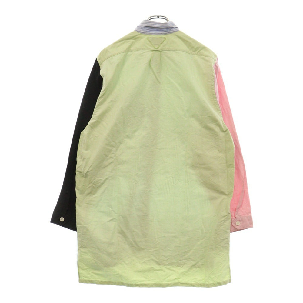 PRADA(プラダ) 20SS Cotton L/S Shirts UCN275 S201 マルチデザイン ストライプ 長袖シャツ マルチ