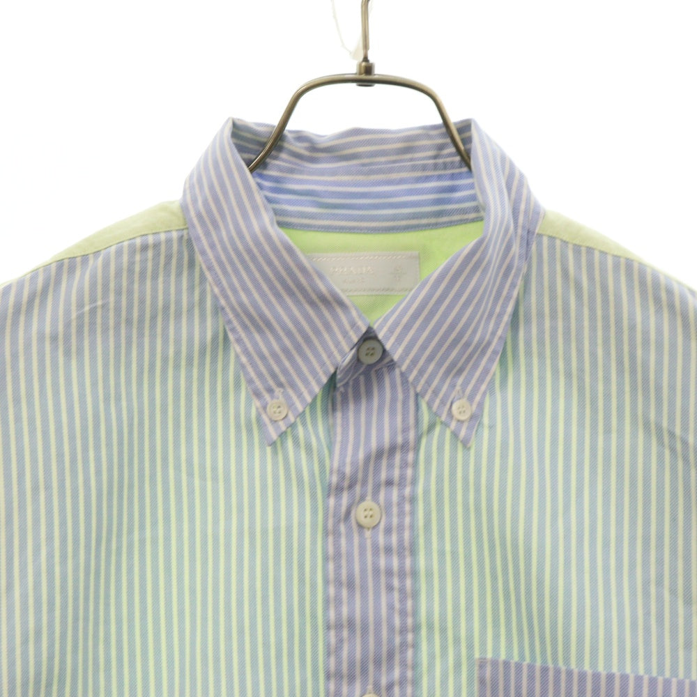 PRADA(プラダ) 20SS Cotton L/S Shirts UCN275 S201 マルチデザイン ストライプ 長袖シャツ マルチ