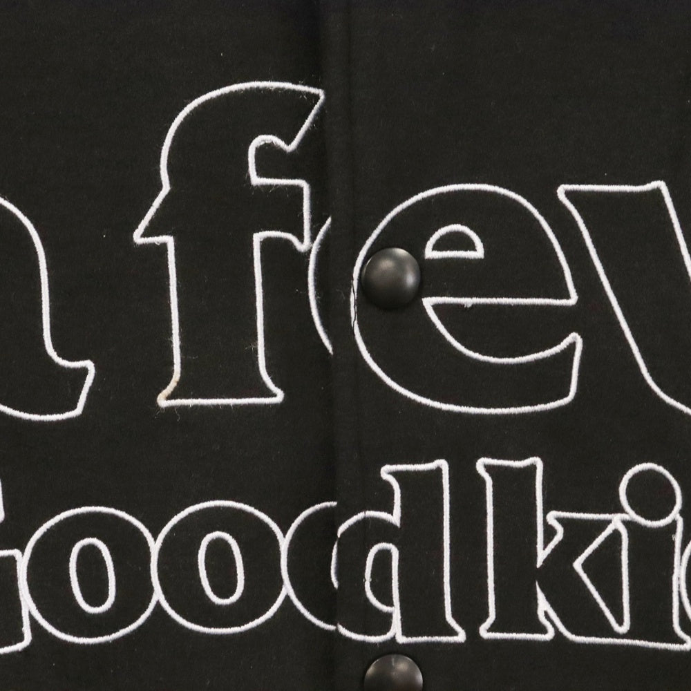 A FEW GOOD KIDS(アフュー グッド キッズ) AFGK ANGEL COLLAGE JKT エンジェルカレッジ バックワッペンスタジアムジャケット ブルゾン ブラック