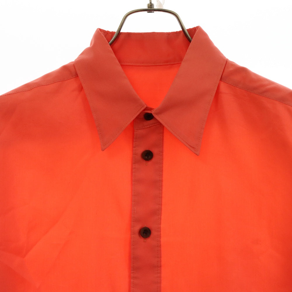 IRENISA(イレニサ) 24AW MIDDLE LENGTH SHIRT ミドルレングス 長袖コットンシルクシャツ IH-24FW-B023-FJ コーラルピンク