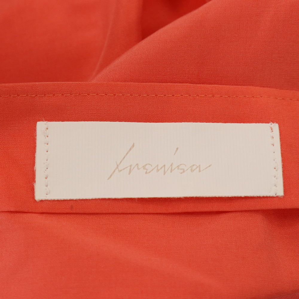 IRENISA(イレニサ) 24AW MIDDLE LENGTH SHIRT ミドルレングス 長袖コットンシルクシャツ IH-24FW-B023-FJ コーラルピンク