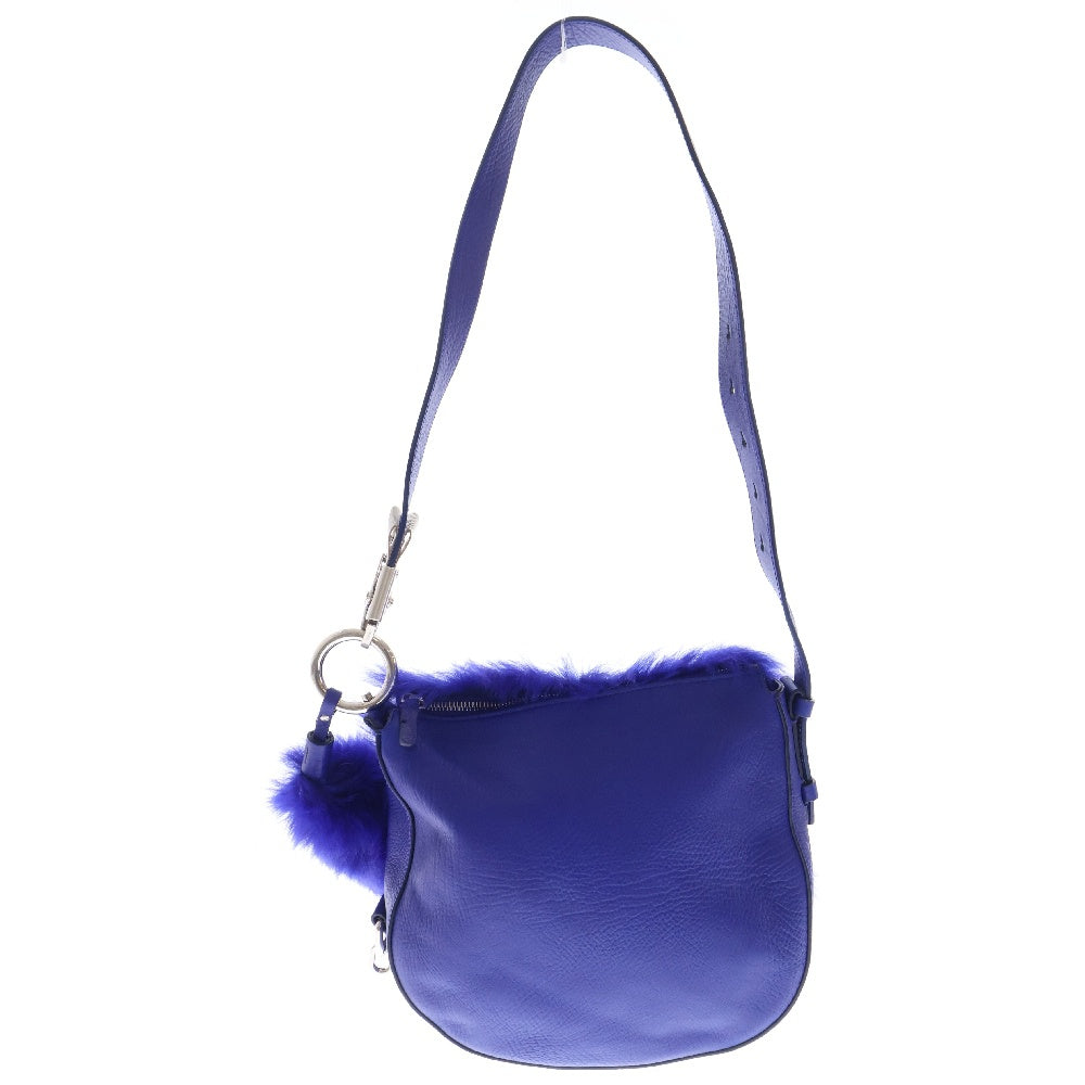 BURBERRY(バーバリー) Medium Knight Leather Bag ミディアムナイトバッグ レザーショルダーバッグ ブルー8075126