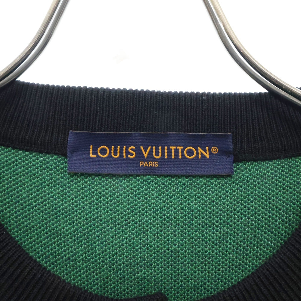 LOUIS VUITTON(ルイヴィトン) 24AW Embroidered Merino Wool Cardigan 刺繍入りエンブロイダードメリノウールカーディガン ブラック RM242M ZLL HRN85W