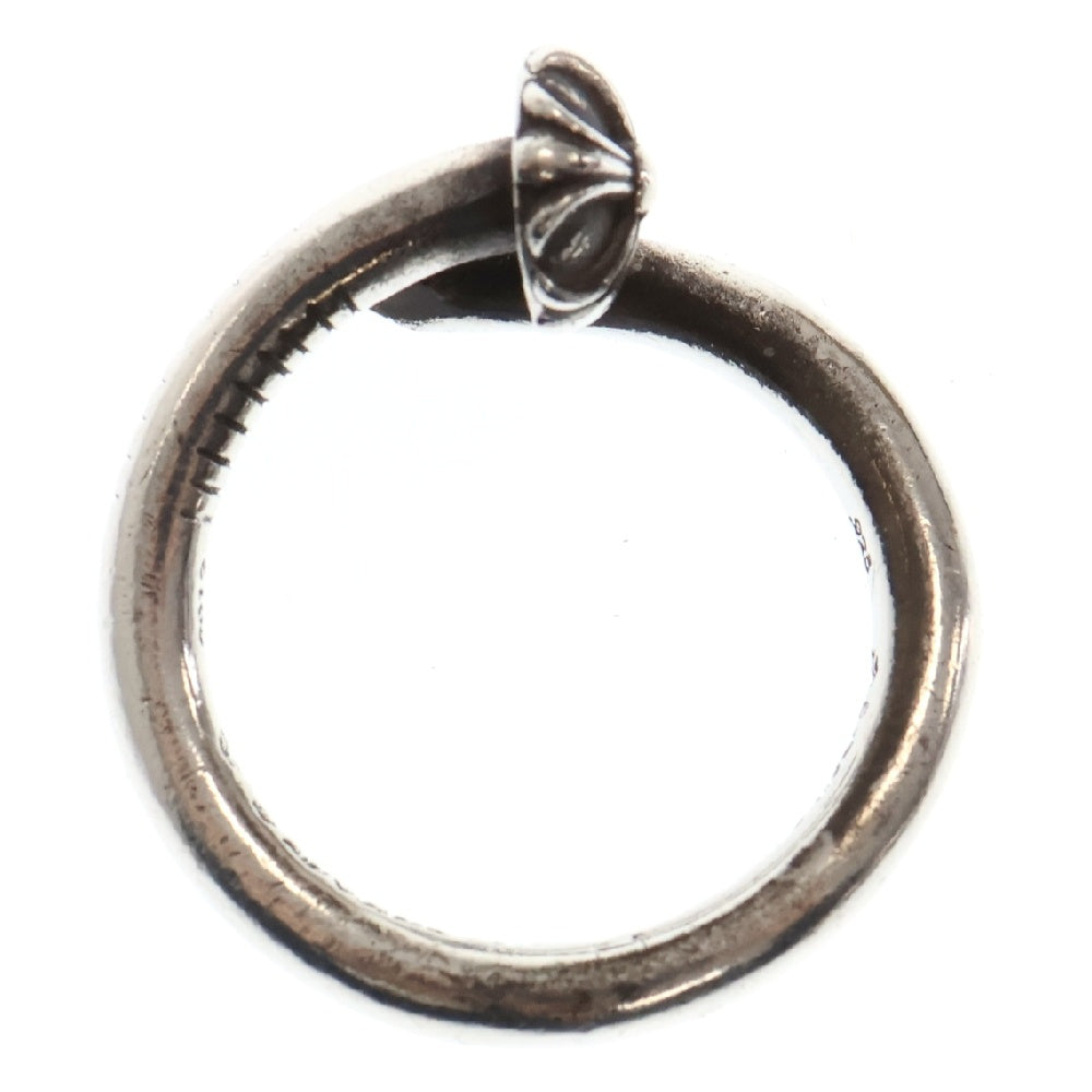 CHROME HEARTS(クロムハーツ) NAIL FLAT CRSBALL ネイル クロスボール リング シルバー