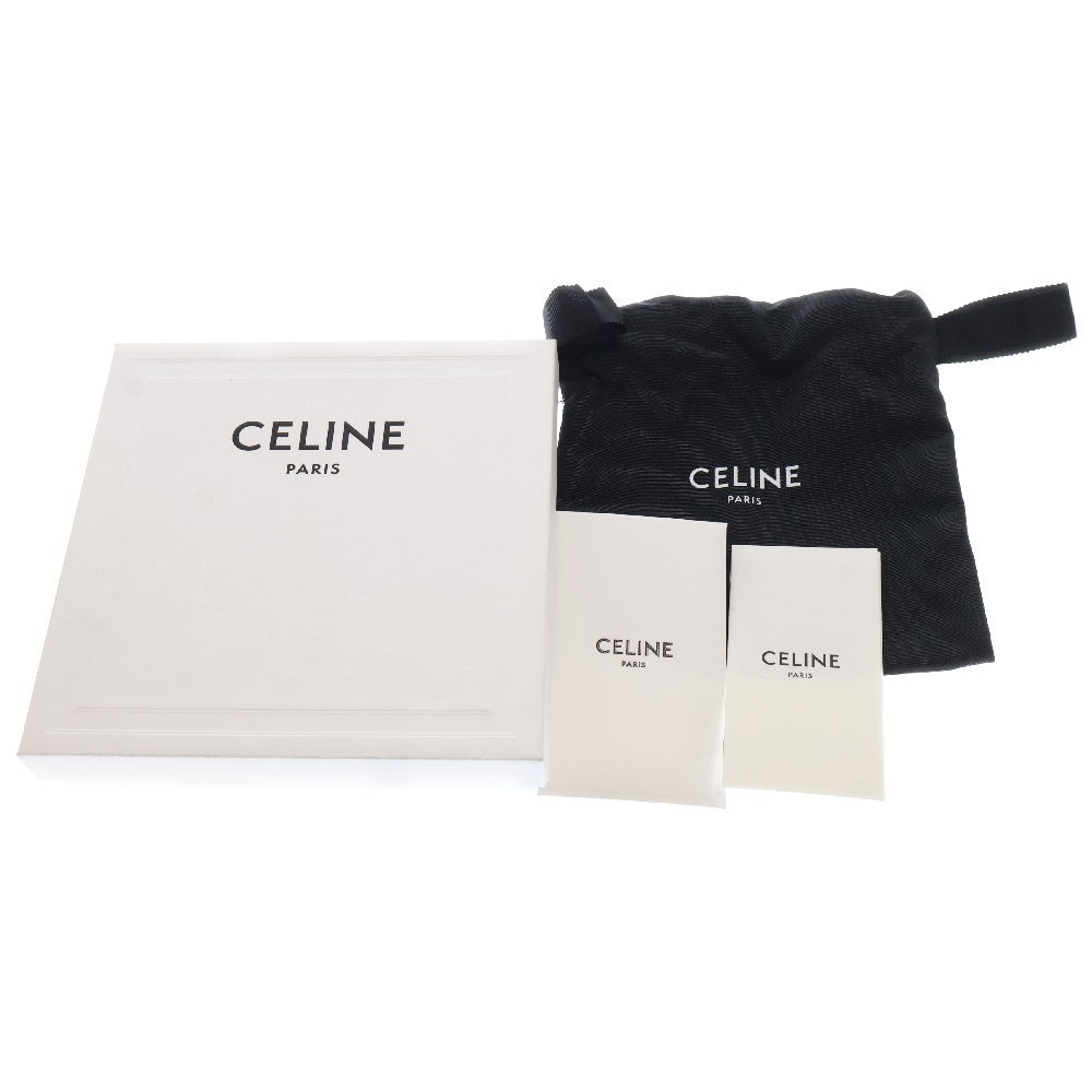 CELINE(セリーヌ) シグネチャーロゴ 総柄 ジップ コインケース ブラック/シルバー