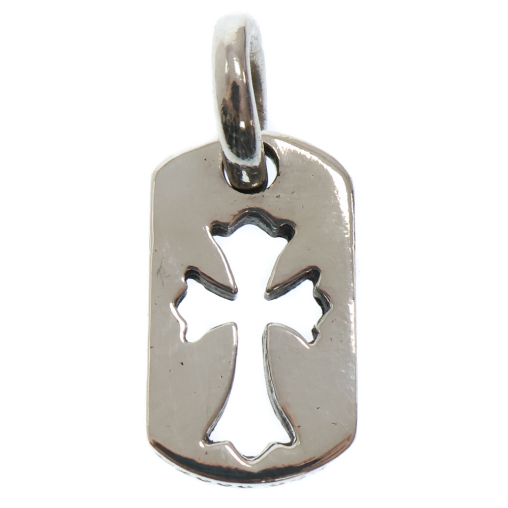 CHROME HEARTS(クロムハーツ) DT TNY CO CRS タイニーカットアウトクロスドッグタグ チャーム ペンダントトップ シルバー