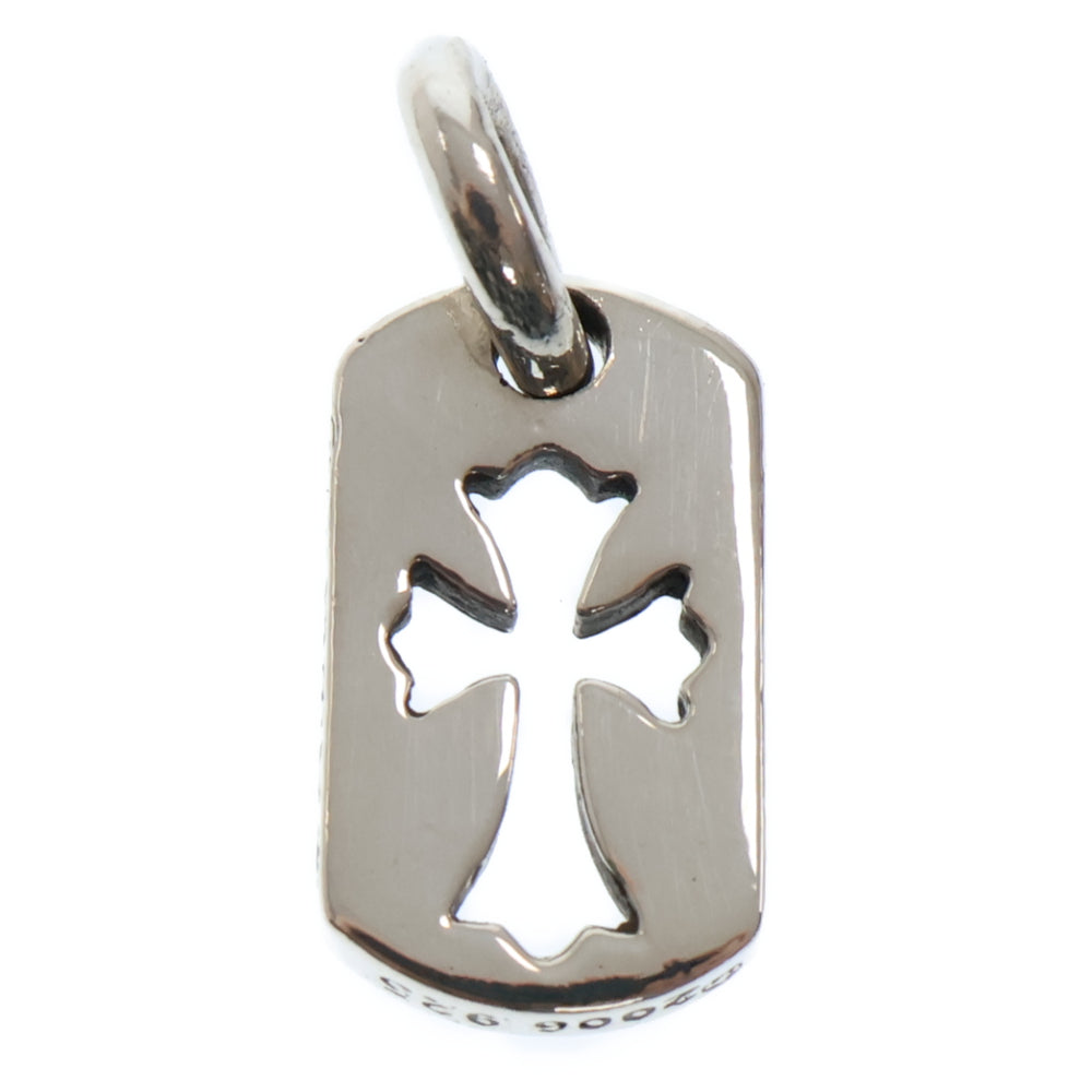 CHROME HEARTS(クロムハーツ) DT TNY CO CRS タイニーカットアウトクロスドッグタグ チャーム ペンダントトップ シルバー