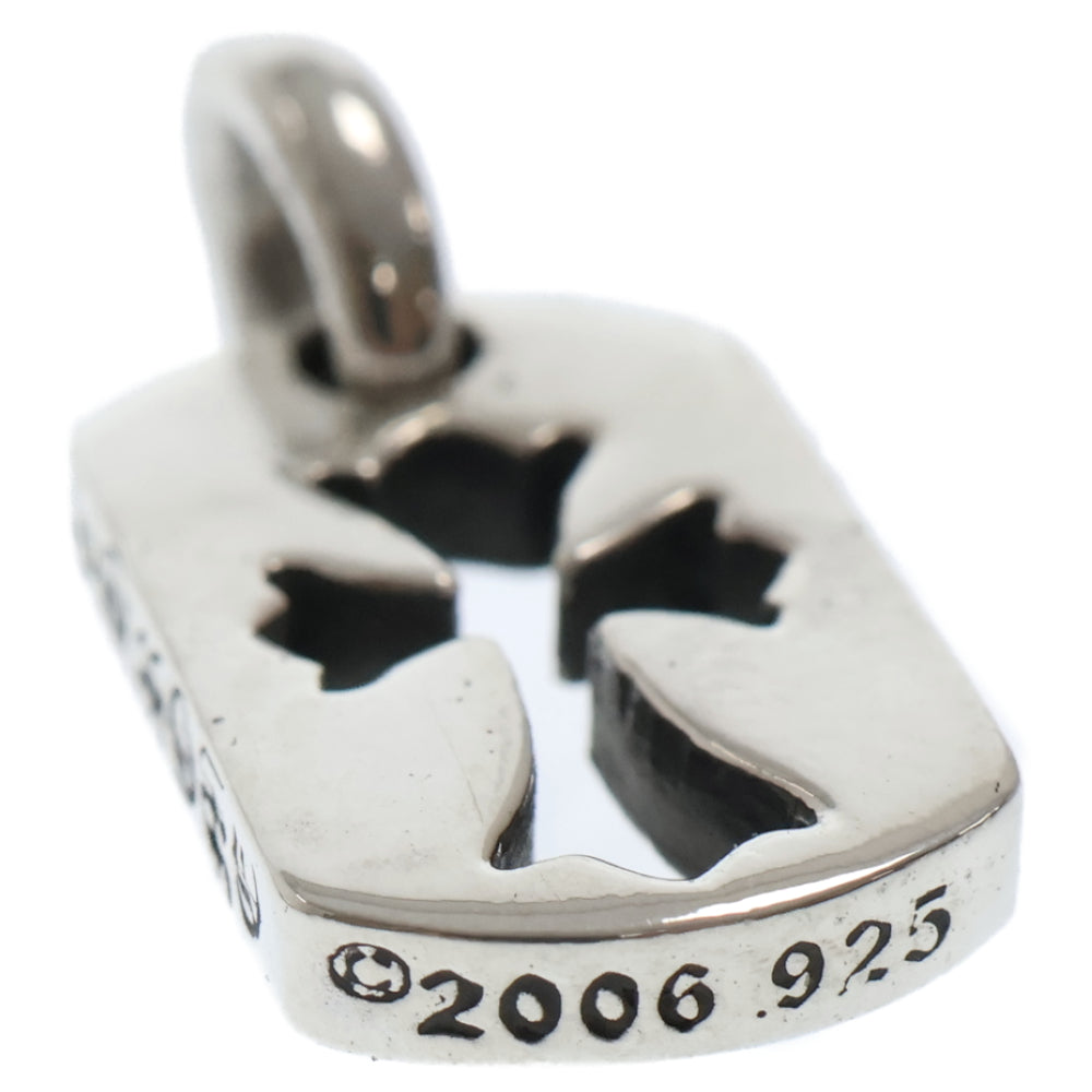 CHROME HEARTS(クロムハーツ) DT TNY CO CRS タイニーカットアウトクロスドッグタグ チャーム ペンダントトップ シルバー