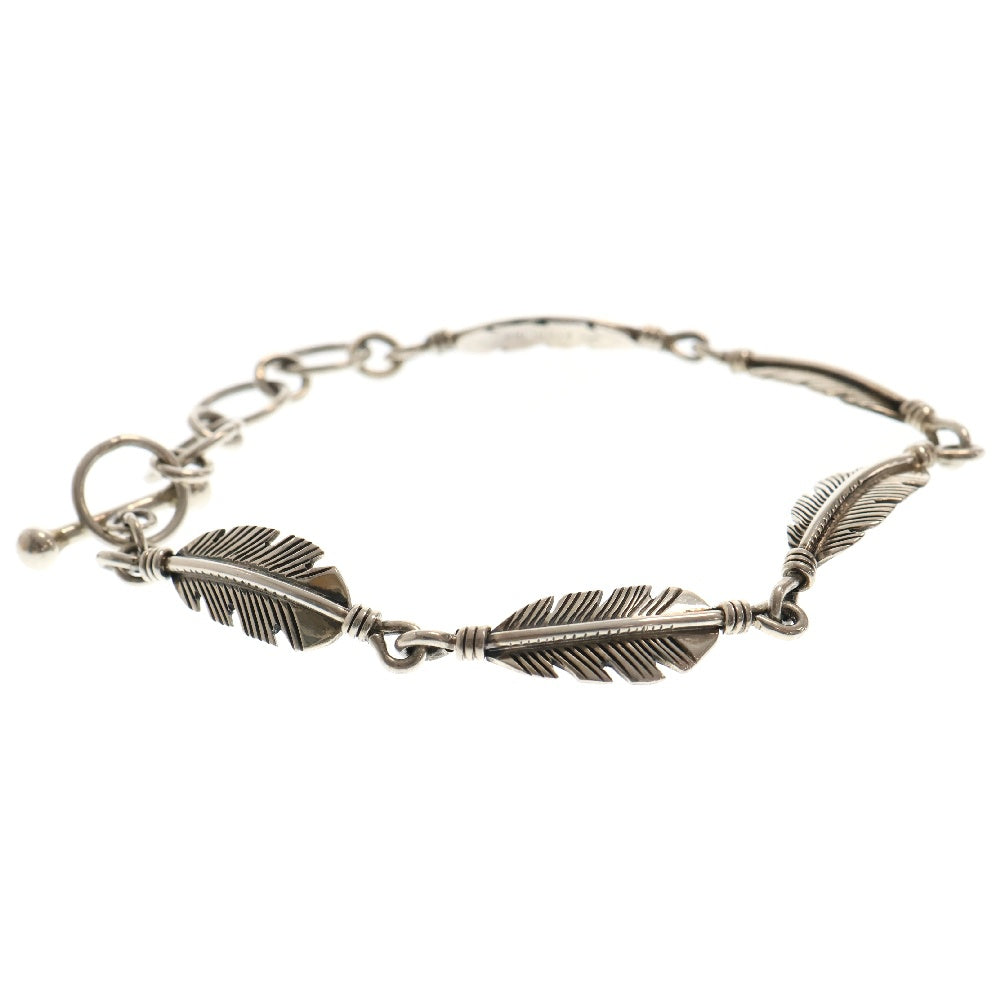 INDIAN JEWELRY(インディアンジュエリー) Joe Mace ナバホ族 フェザー ブレスレット シルバー
