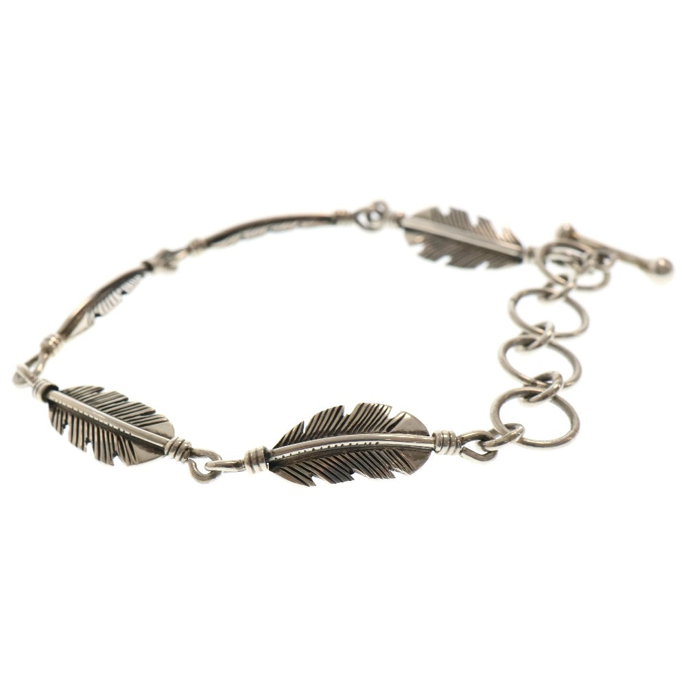 INDIAN JEWELRY(インディアンジュエリー) Joe Mace ナバホ族 フェザー ブレスレット シルバー