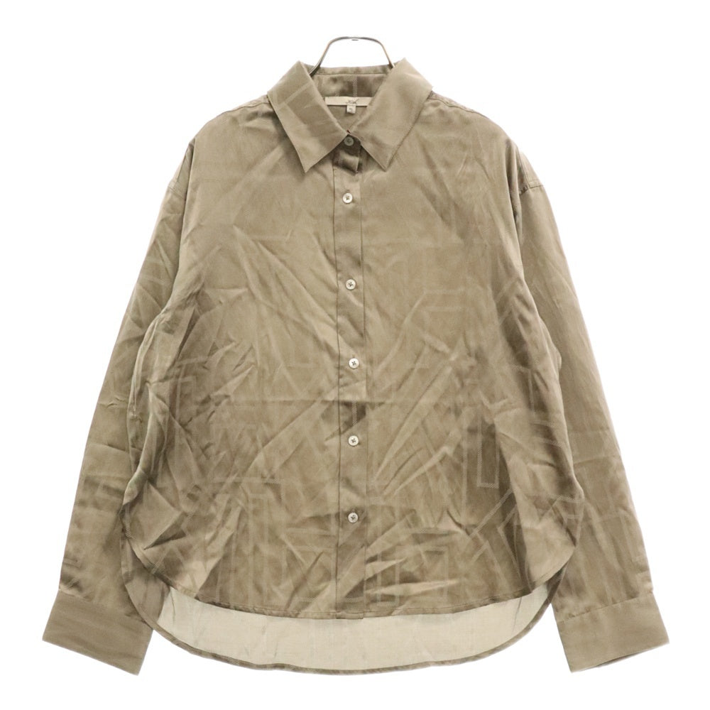 KITH(キス) シルク混 総柄 長袖シャツ ベージュ 24-050-061-0005 レディース