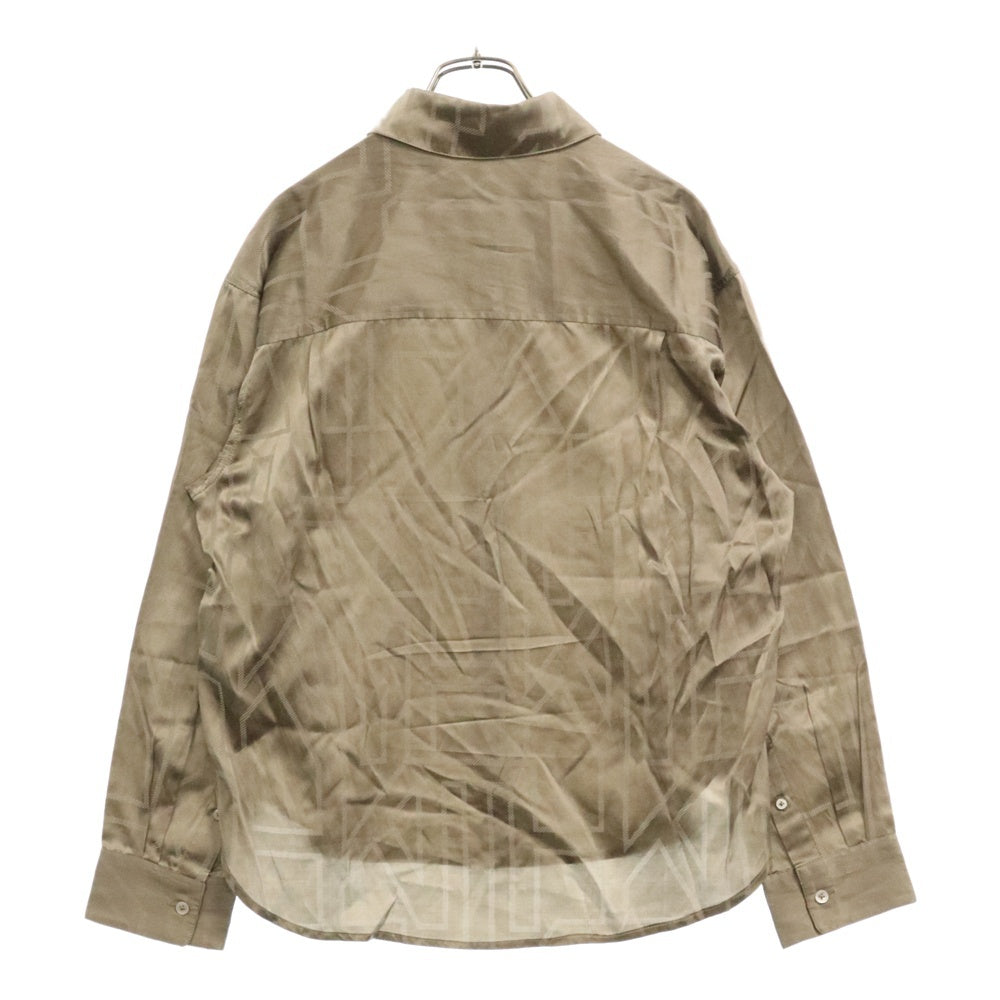 KITH(キス) シルク混 総柄 長袖シャツ ベージュ 24-050-061-0005 レディース