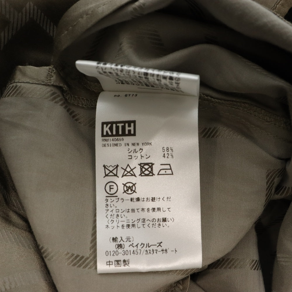 KITH(キス) シルク混 総柄 長袖シャツ ベージュ 24-050-061-0005 レディース