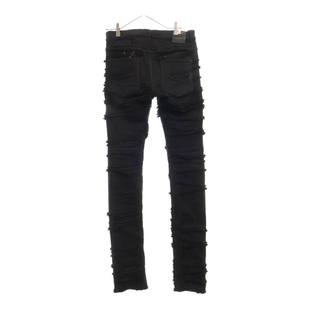1017 ALYX 9SM(アリクス) ダメージ加工 スキニーフィット デニムパンツ ジーンズ ブラック