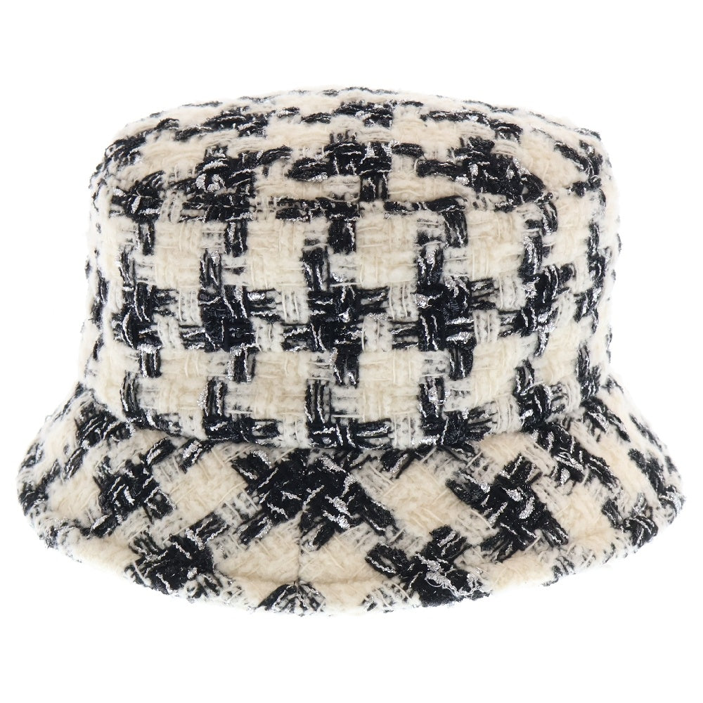 CHANEL(シャネル) Tweed Bucket Hat ツイード クローシュ バケットハット ホワイト/ブラック