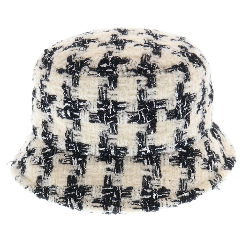 CHANEL(シャネル) Tweed Bucket Hat ツイード クローシュ バケットハット ホワイト/ブラック