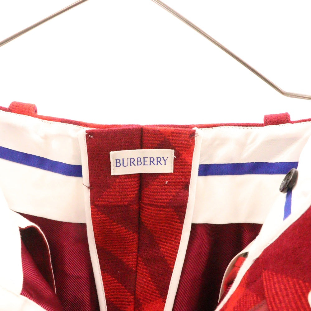 BURBERRY(バーバリー) 24SS チェックトラウザーロングパンツ レッド 8079154