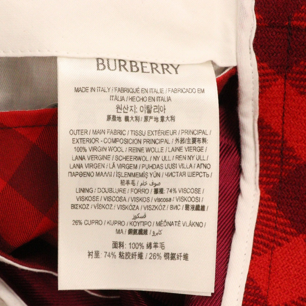 BURBERRY(バーバリー) 24SS チェックトラウザーロングパンツ レッド 8079154