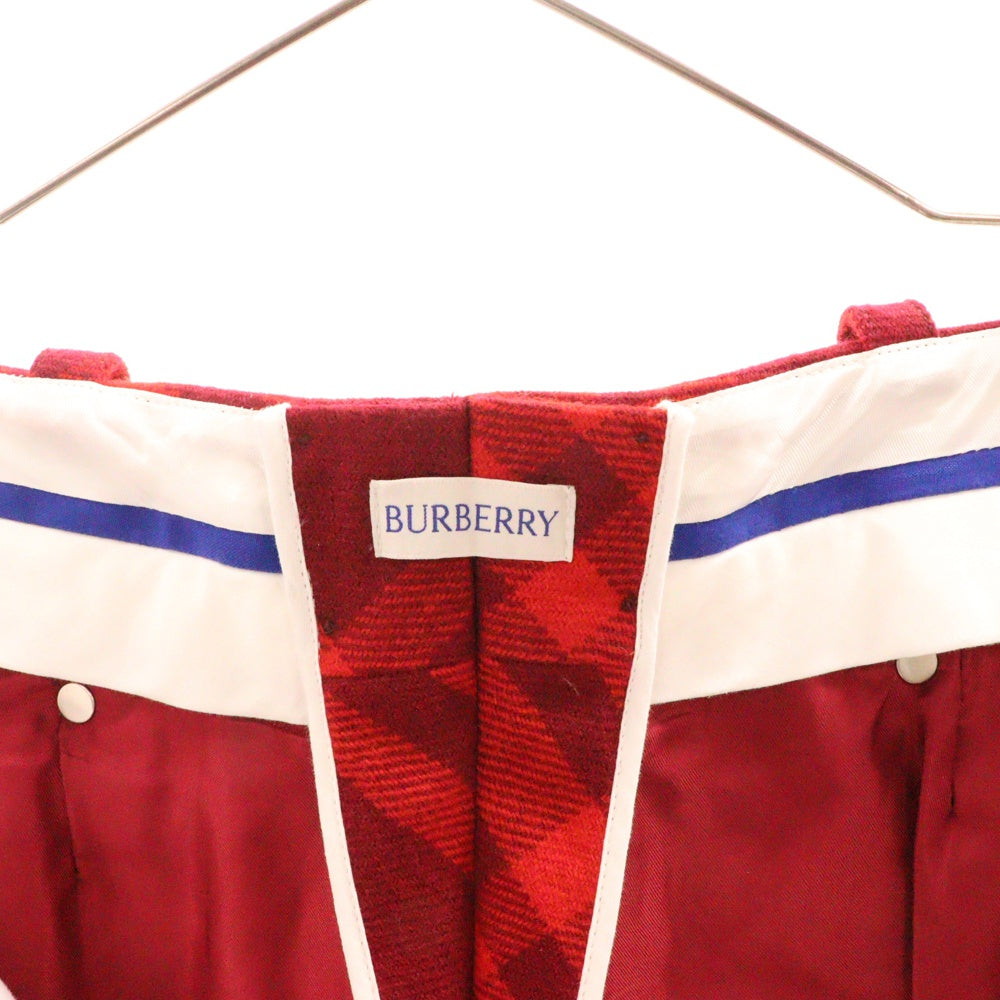 BURBERRY(バーバリー) 24SS チェックトラウザーロングパンツ レッド 8079154