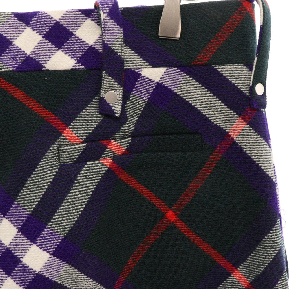 BURBERRY(バーバリー) 24SS チェックトラウザーロングパンツ グリーン 8079159