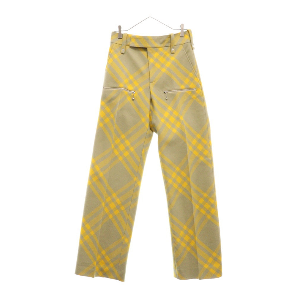 BURBERRY(バーバリー) 24SS チェックトラウザーロングパンツ イエロー 8079153