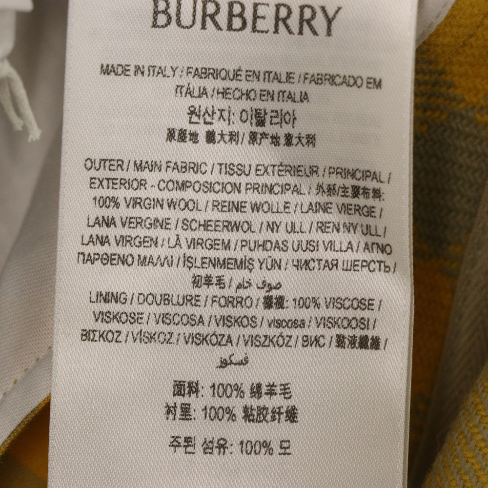 BURBERRY(バーバリー) 24SS チェックトラウザーロングパンツ イエロー 8079153