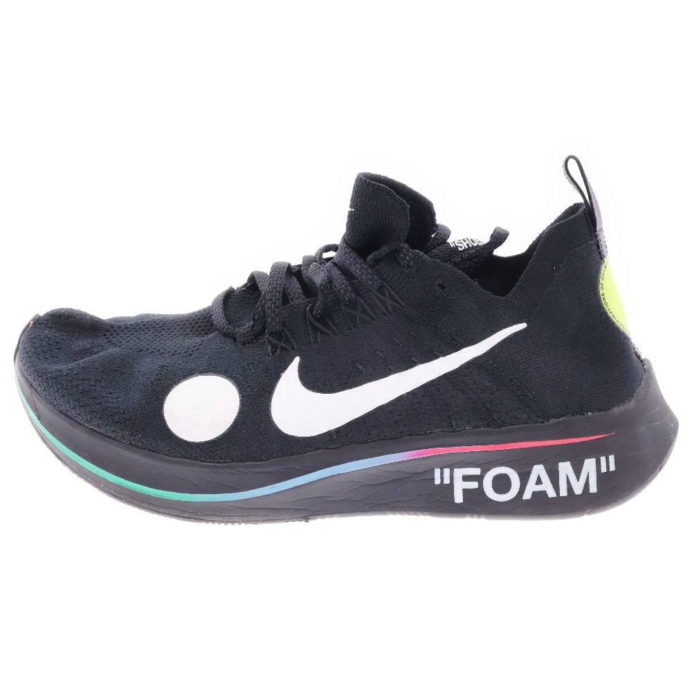 NIKE(ナイキ) ×OFF WHITE オフホワイト ズームフライ マーキュリアル フライニット ローカットスニーカー ブラック US9.5/27.5cm AO2115-001