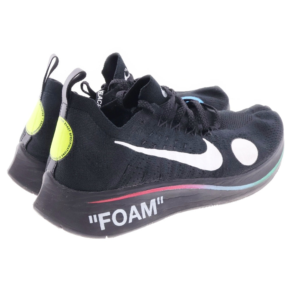 NIKE(ナイキ) ×OFF WHITE オフホワイト ズームフライ マーキュリアル フライニット ローカットスニーカー ブラック US9.5/27.5cm AO2115-001