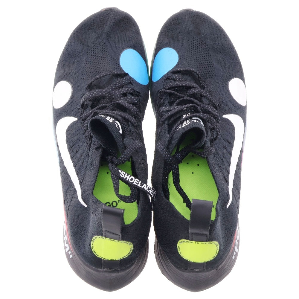 NIKE(ナイキ) ×OFF WHITE オフホワイト ズームフライ マーキュリアル フライニット ローカットスニーカー ブラック US9.5/27.5cm AO2115-001
