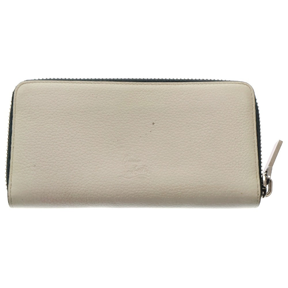 CHRISTIAN LOUBOUTIN(クリスチャンルブタン) PANETTONE WALLET カーフレザー ロングウォレット 長財布 ホワイト 1165044W167