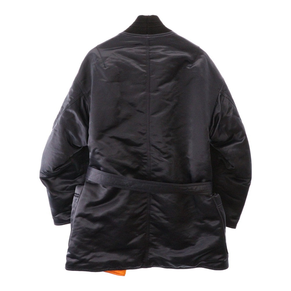 AMBUSH(アンブッシュ) 20AW MA-1 Hybrid Belted Robe Jacket キモノ ベルベット ローブ フライトジャケット コート BMEA002F20FAB001 ネイビー